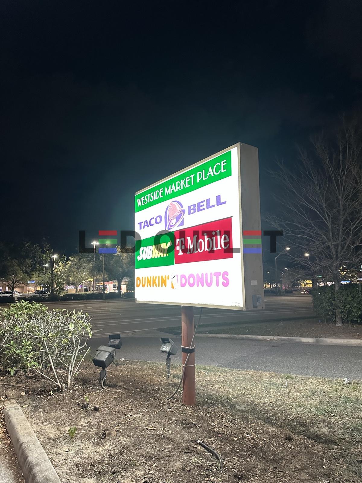 LED sign work with bucket truck Orlando