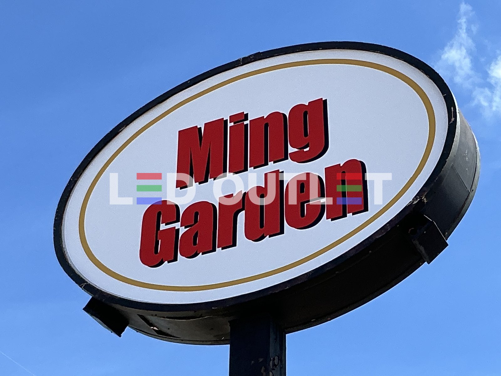 Ming Garden pylon sign LED retrofit Orlando